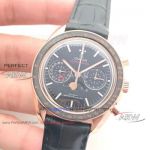 Perfect Replica Omega Speedmaster Black Dial Moonphase Automatic Watch